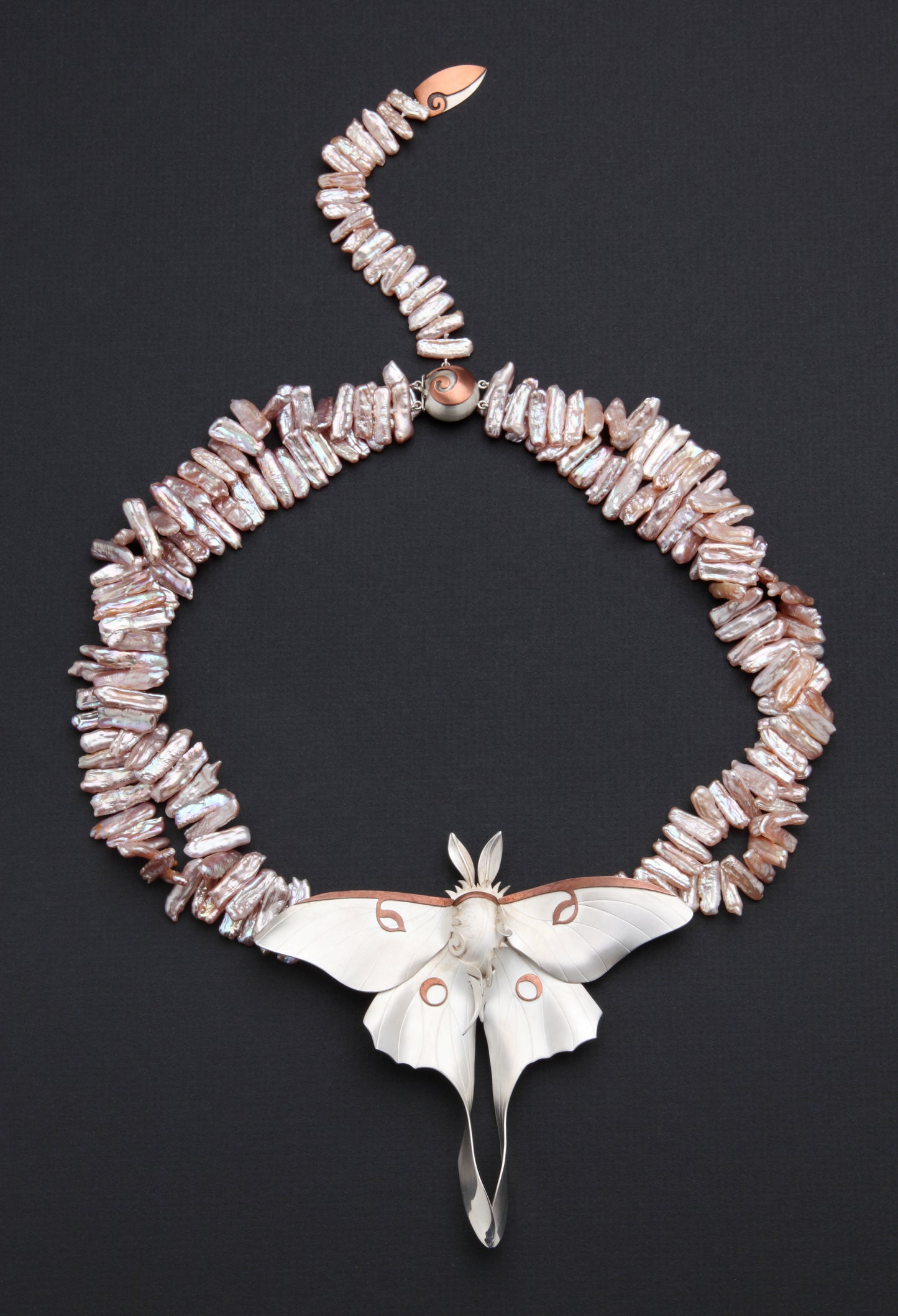 Luna Moth necklace