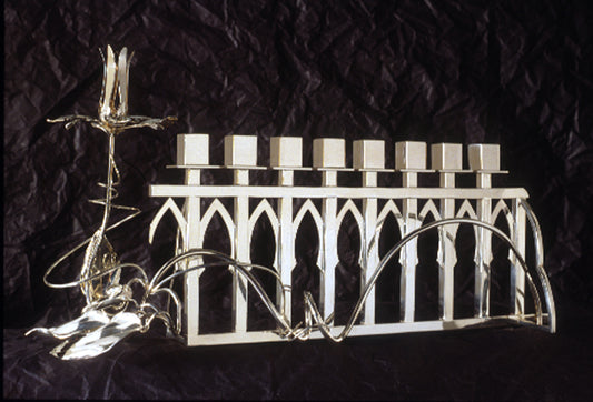 Beyond Barriers Hanukka lamp