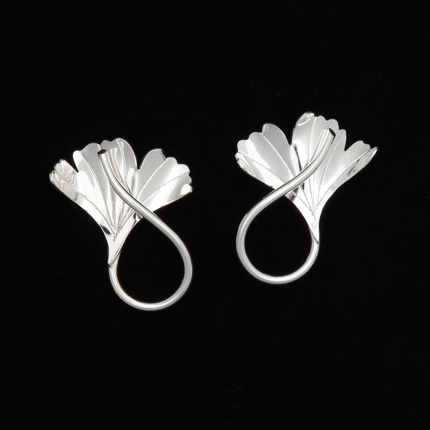 Ginkgo Swirl earrings