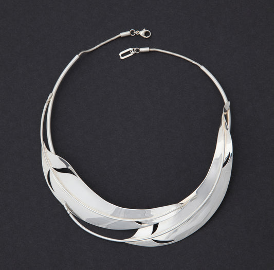 Sterling silver Myrtus Leaf necklace