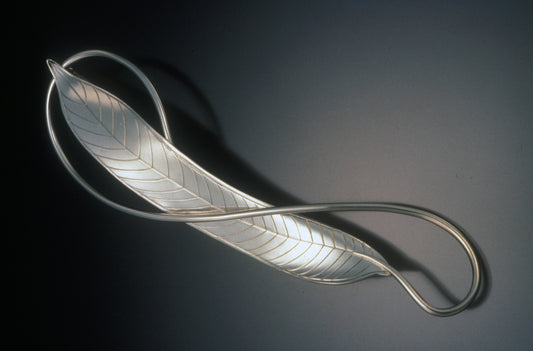 Sterling silver Oleander Leaf brooch