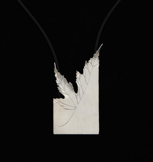 Sketches - Silver Maple necklace/brooch