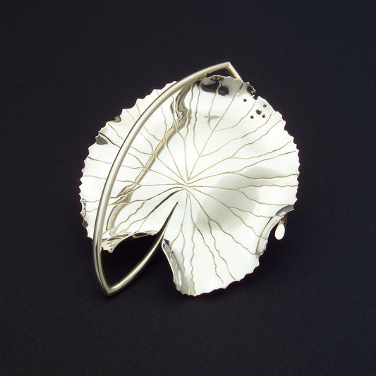 Sterling silver Water Lily brooch