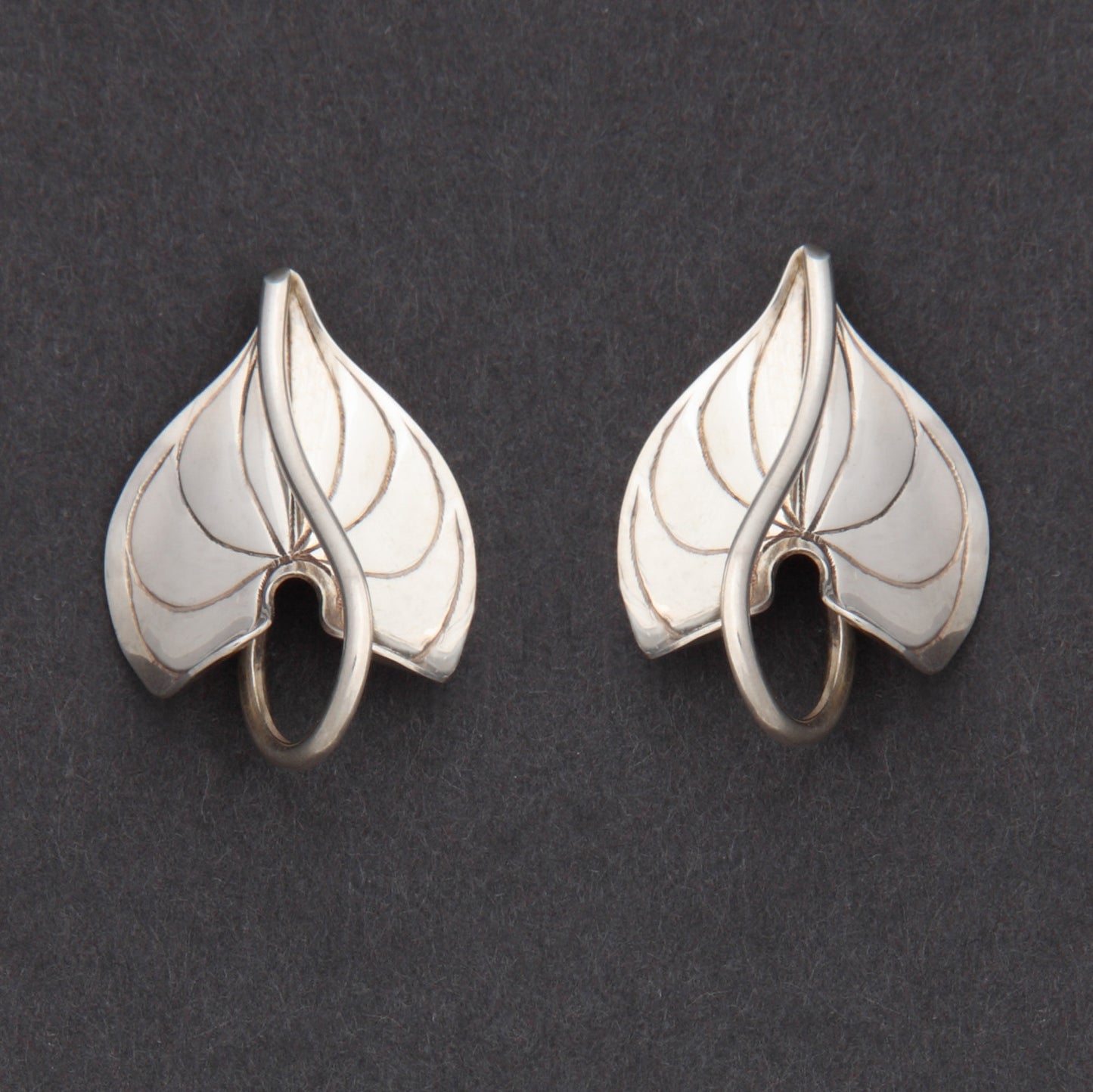 Sterling silver Morning Glory earrings