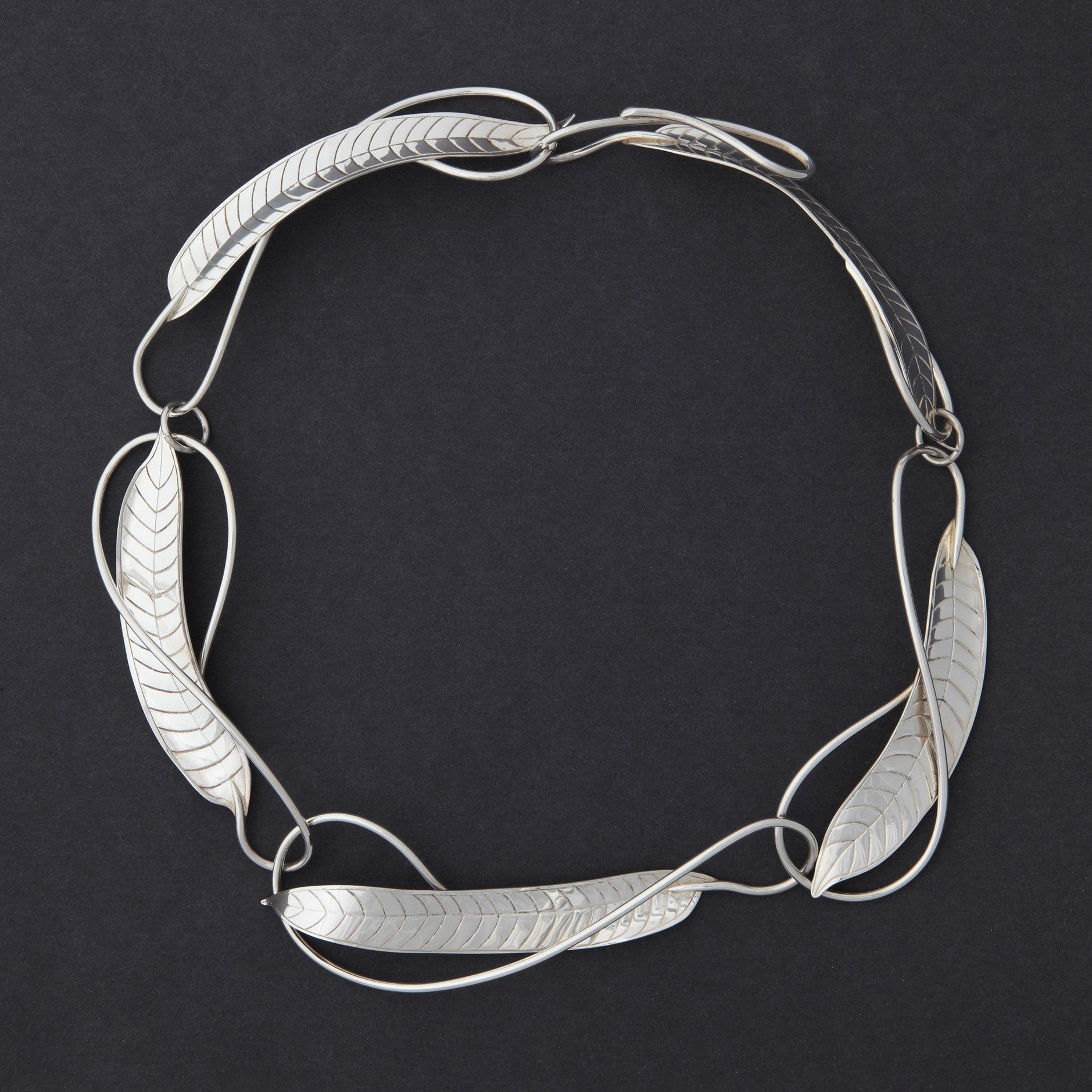 Sterling silver Oleander Leaf necklace